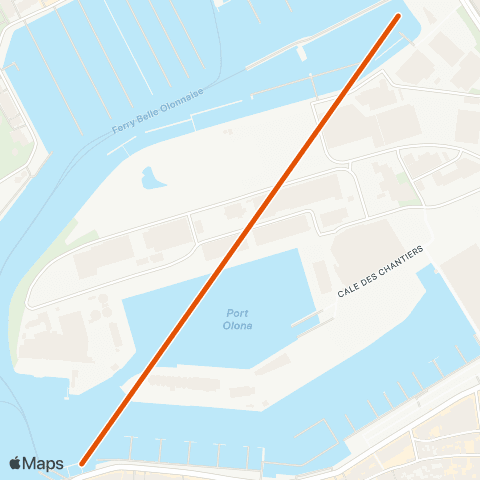 Oléane Mobilités Passuer Ligne Vendée Globe : Pl. Vendée Globe - Quai Guine 2 map