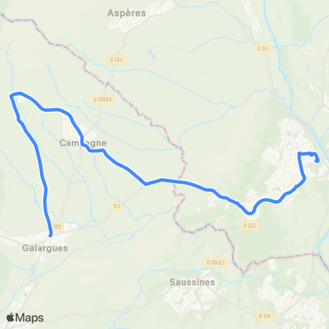 Olé Galargues - Garrigues - Campagne - Sommières - Lunel map