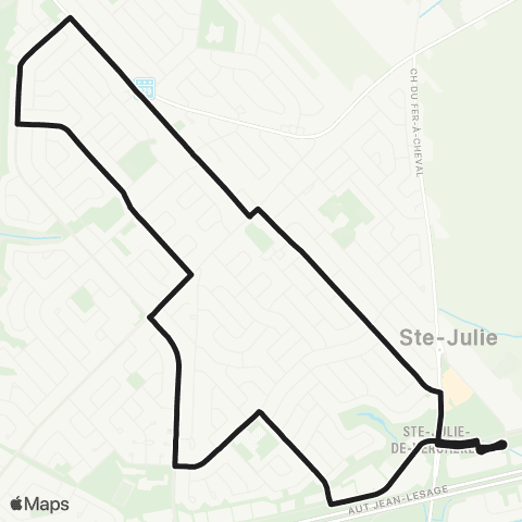 exo Sainte-Julie Sainte-Julie (N.P.-Lapierre) map