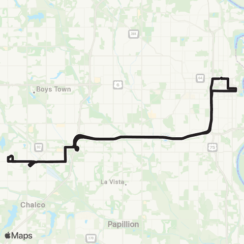 Metro Millard Express map