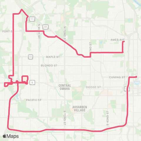 Metro 108th / Fort map