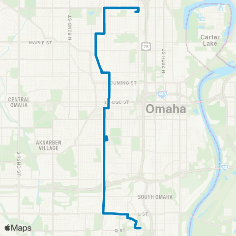 Metro North 40th / South 42nd map