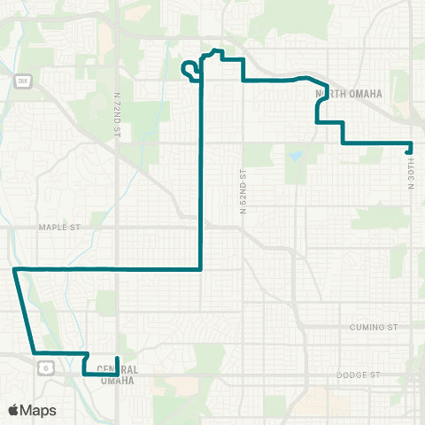 Metro 60th / Blondo Street map