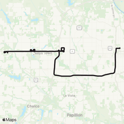 Metro Dodge Express map