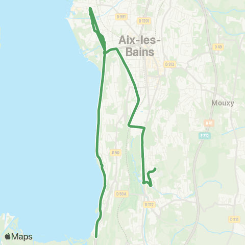 Ondéa - Lignes scolaires Lycée Marlioz / Gare SNCF - Collège Garibaldi map