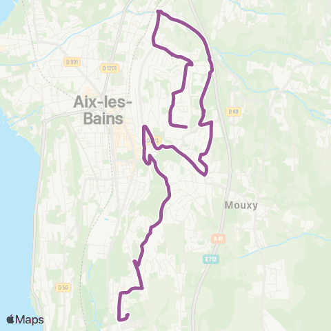Ondéa - Lignes scolaires Chemin des Griattes - Lycée Marlioz map