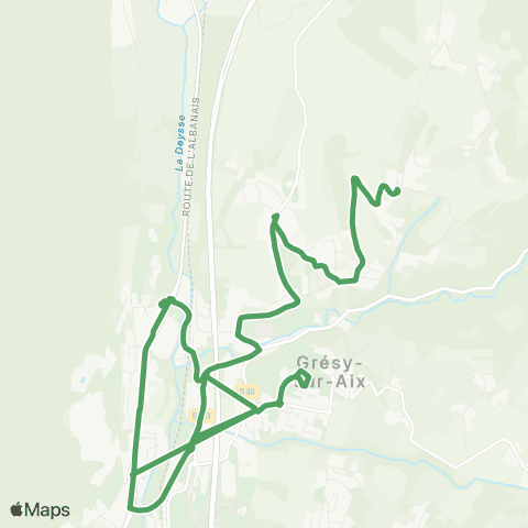 Ondéa - Lignes scolaires Les Aillouds - Collège de Grésy map