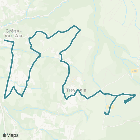Ondéa - Lignes scolaires Véniper - Collège de Grésy map