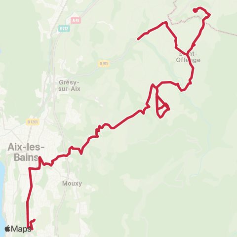 Ondéa - Lignes scolaires Les Chenevriers - Lycée Marlioz map