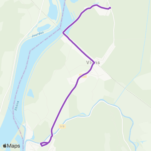 Ondéa - Lignes scolaires Le Mollard - Vions Ecole map