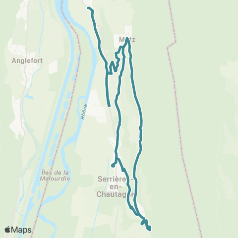 Ondéa - Lignes scolaires Ecole de Serrières - Motz Chef Lieu Ecole map