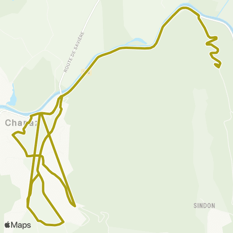 Ondéa - Lignes scolaires Landard - Chanaz Ecole map