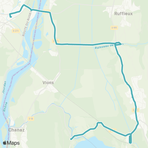 Ondéa - Lignes scolaires Portout - Collège Culoz map