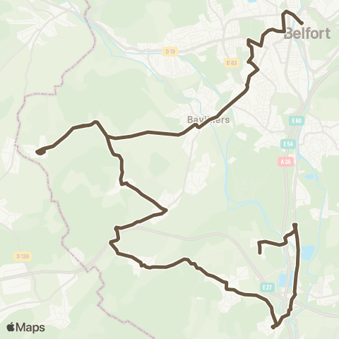 Optymo Botans - Bavilliers map