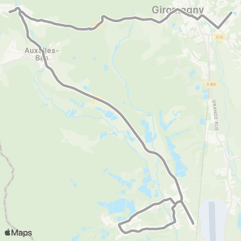 Optymo Scolaires Giromagny - Rosemont - Ligne J map