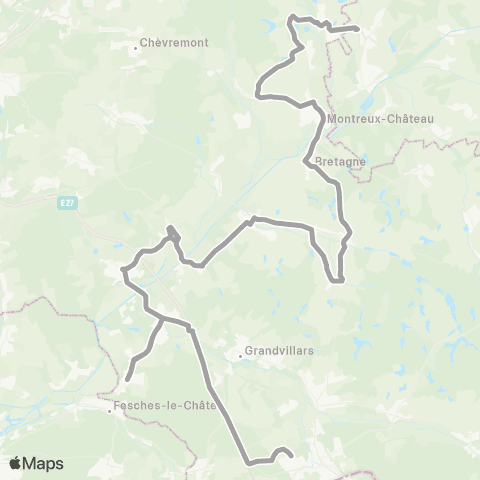 Optymo Scolaires Delle - Cité Scolaire - Ligne P map