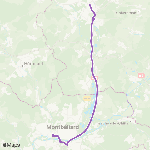 Optymo Belfort - Montbéliard map