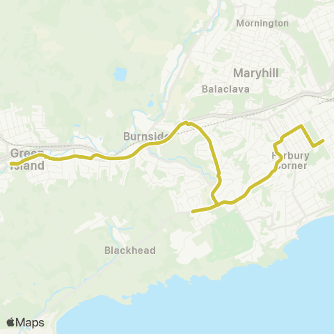 Orbus Dunedin Green Island to Kings / Queens High map