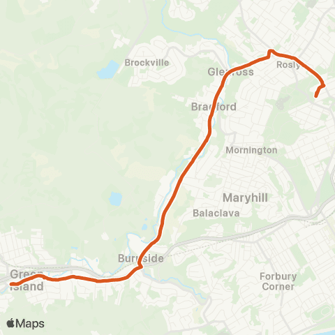 Orbus Dunedin Green Island to Otago Boys High School map