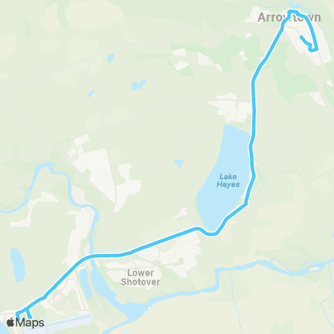 Orbus Queenstown Frankton Hub to Arrowtown map