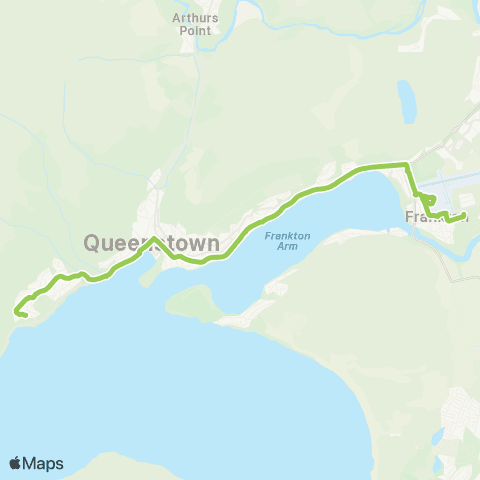 Orbus Queenstown Sunshine Bay to Remarkables Shops map