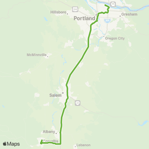 Groome Oregon Shuttles Portland International Airport map