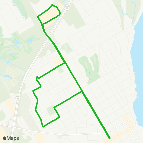 Orillia Transit North map
