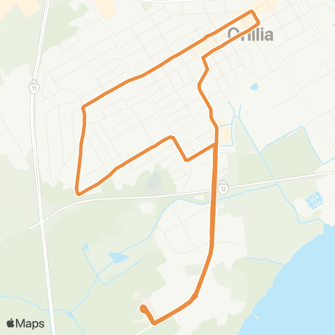 Orillia Transit Georgian map