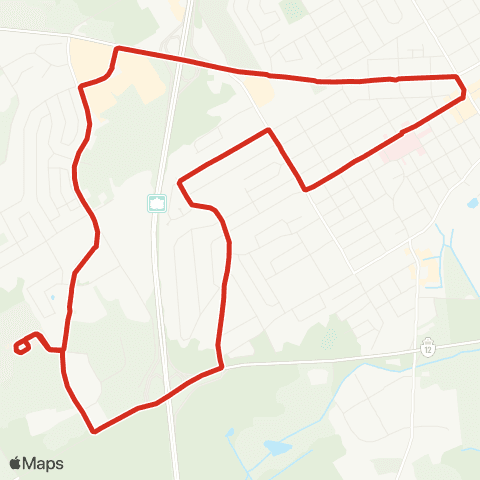 Orillia Transit West Ridge via Old Barrie Road map