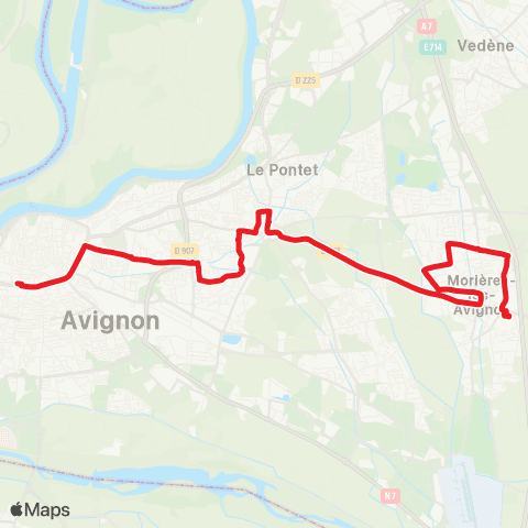 Orizo Morieres - Avignon Poste map
