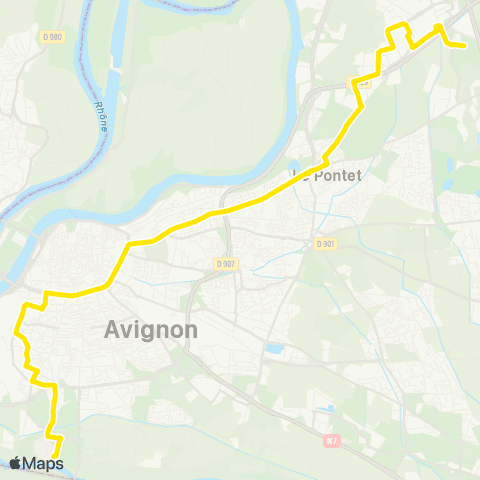 Orizo Hôpital - Avignon Nord Buld 'Air map