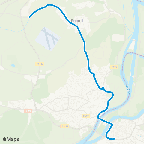 Orizo Pujaut - Avignon Poste map