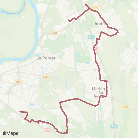 Orizo Avignon Nord - St Chamand map