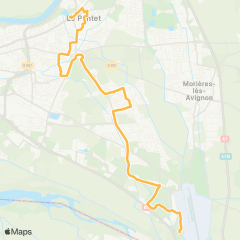 Orizo Le Pontet le Lac - Aéroport map