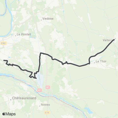 Orizo Velleron / Morieres - St Chamand map