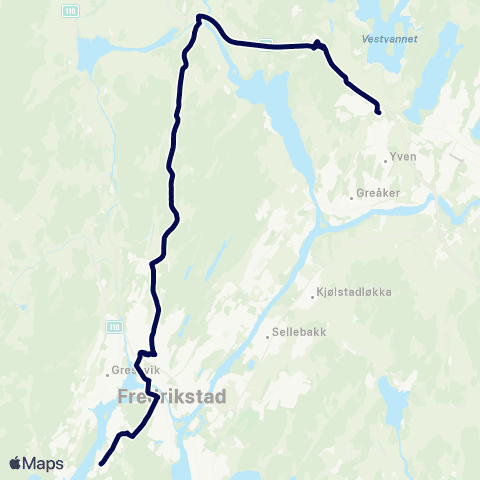 Østfold kollektivtrafikk Kråkerøy map