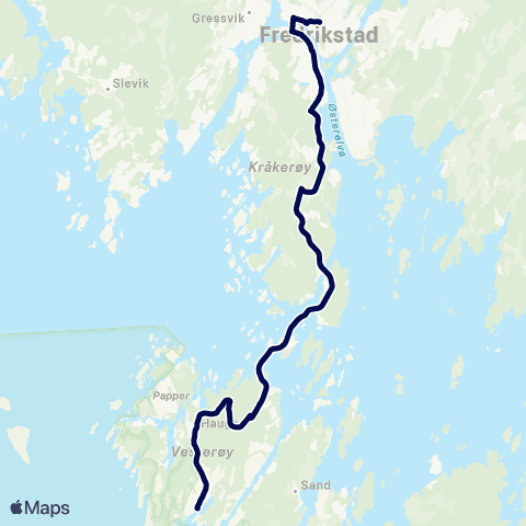 Østfold kollektivtrafikk Utgårdskilen-Bratte Bakke map