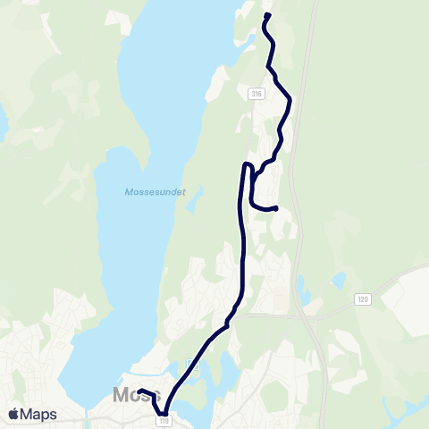 Østfold kollektivtrafikk Skredderåsen-Kambo map