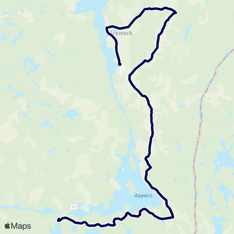 Østfold kollektivtrafikk Aremark-Fjell bru-Halden map