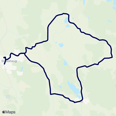 Østfold kollektivtrafikk Skjønhaug-Havnås map