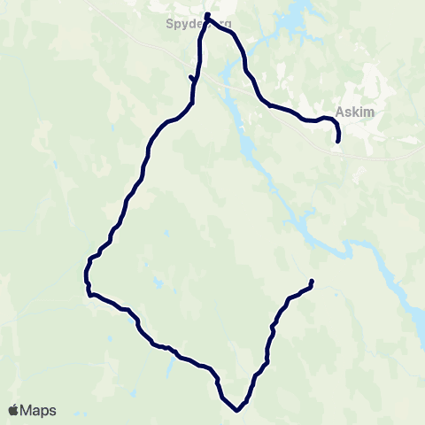 Østfold kollektivtrafikk Lund-Askim map