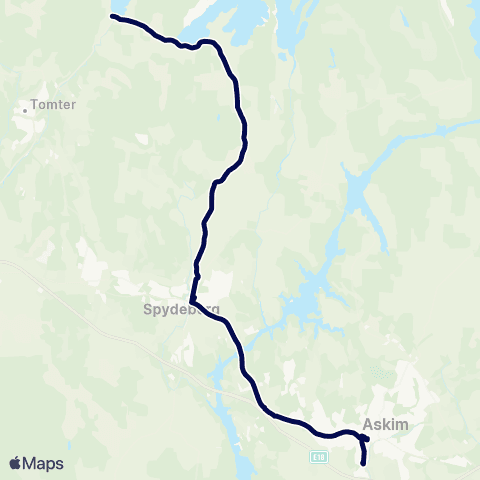 Østfold kollektivtrafikk Askim-Spydeberg-Svikebøl map
