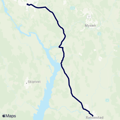 Østfold kollektivtrafikk Askim-Rakkestad map
