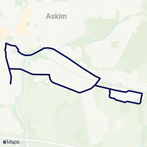 Østfold kollektivtrafikk Bybuss Askim sentrum syd map