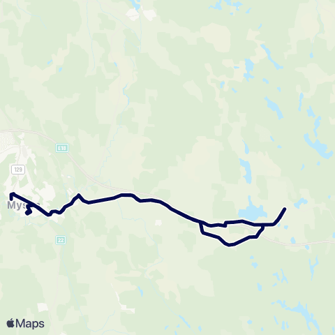 Østfold kollektivtrafikk Mysen ungdomsskole map
