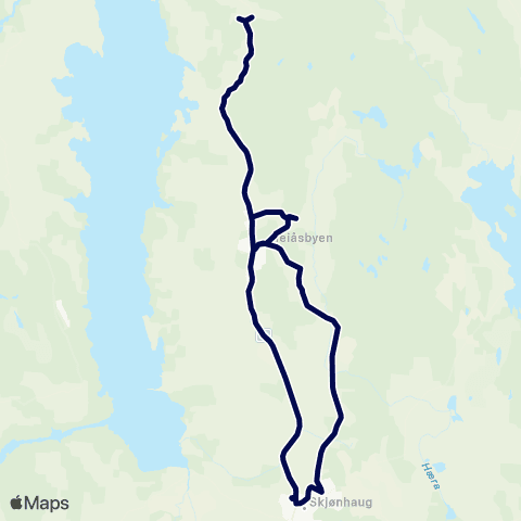 Østfold kollektivtrafikk Skolerute Skjønhaug map