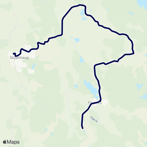 Østfold kollektivtrafikk Havnås skole map