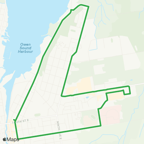 OST East Bayshore Route map