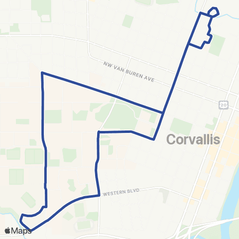 OSU Beaver Bus LBCC Corvallis map