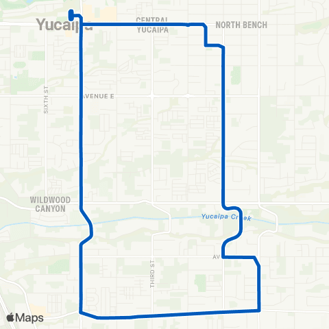 Omnitrans Yucaipa map